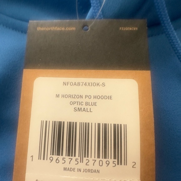 New men’s size S small blue costal pullover The North Face hoodie pockets - Picture 3 of 8